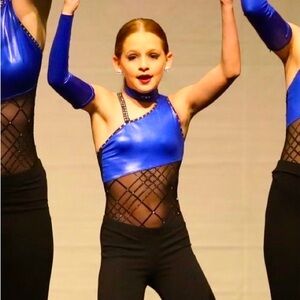 Blue jazz leotard child small